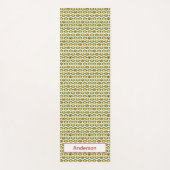 Funky Retro Olive Bead Custom Colours Patroon Yogamat (Voorkant)