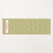 Funky Retro Olive Bead Custom Colours Patroon Yogamat (Voorkant (horizontaal))