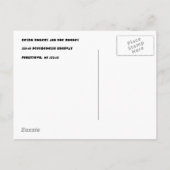 Funky Retro Oranje Yellow Circle Adreswijziging Aankondigingskaart (Achterkant)