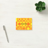 Funky Retro Oranje Yellow Circles Squares Post-it® Notes (Kantoor)