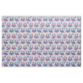 Funky Retro Owls Fabric Stof (Fat Quarter)