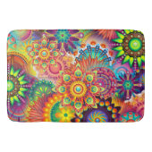 Funky Retro Pattern Abstract Bohemian Badmat (Voorkant)