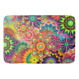 Funky Retro Pattern Abstract Bohemian Badmat