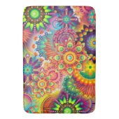 Funky Retro Pattern Abstract Bohemian Badmat (Voorkant Verticaal)