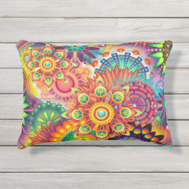 Funky Retro Pattern Abstract Bohemian Buitenkussen