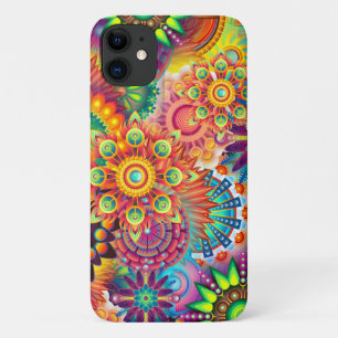 Funky Retro Pattern Abstract Bohemian iPhone 11 Hoesje