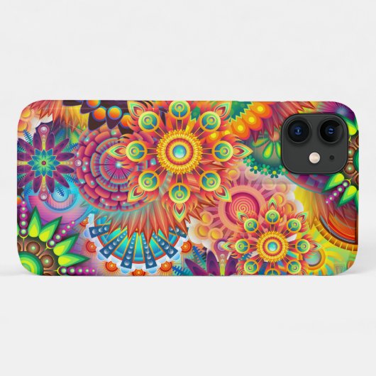 Funky Retro Pattern Abstract Bohemian Case-Mate iPhone Case (Achterkant (horizontaal))