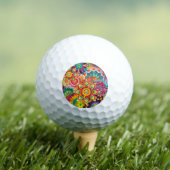 Funky Retro Pattern Abstract Bohemian Golfballen (Insitu Shirt)