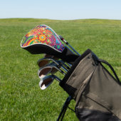 Funky Retro Pattern Abstract Bohemian Golfheadcover (Insitu)