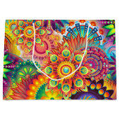 Funky Retro Pattern Abstract Bohemian Groot Cadeauzakje (Voorkant)