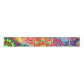 Funky Retro Pattern Abstract Bohemian Grosgrain Lint (Voorkant)