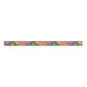 Funky Retro Pattern Abstract Bohemian Grosgrain Lint (Voorkant)