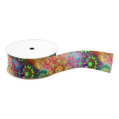 Funky Retro Pattern Abstract Bohemian Grosgrain Lint (Spoel)