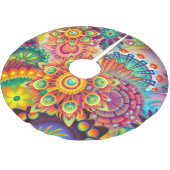 Funky Retro Pattern Abstract Bohemian Kerstboom Rok (Gekanteld)