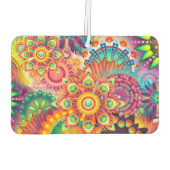 Funky Retro Pattern Abstract Bohemian Luchtverfrisser (Achterkant)