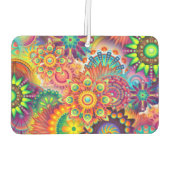 Funky Retro Pattern Abstract Bohemian Luchtverfrisser (Achterkant)