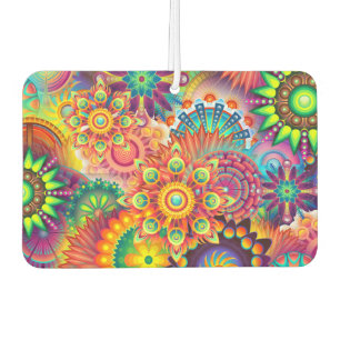 Funky Retro Pattern Abstract Bohemian Luchtverfrisser