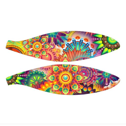 Funky Retro Pattern Abstract Bohemian Mini Basketbal (Panelen)