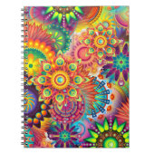 Funky Retro Pattern Abstract Bohemian Notitieboek (Voorkant)