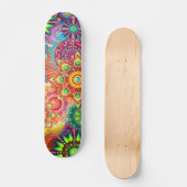 Funky Retro Pattern Abstract Bohemian Skateboard (Voorkant)