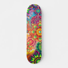 Funky Retro Pattern Abstract Bohemian Skateboard