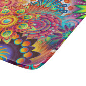 Funky Retro Pattern Abstract Bohemian Snijplank (Hoek)