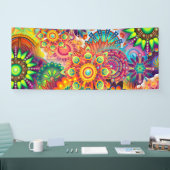 Funky Retro Pattern Abstract Bohemian Spandoek (Beurs)