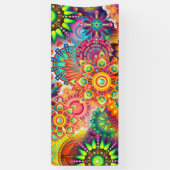 Funky Retro Pattern Abstract Bohemian Spandoek (Verticaal)