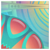 Funky Retro Pattern Abstract Bohemian Stof (Close Up)