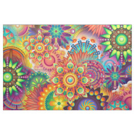Funky Retro Pattern Abstract Bohemian Stof
