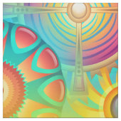 Funky Retro Pattern Abstract Bohemian Stof (Swatch)