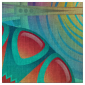 Funky Retro Pattern Abstract Bohemian Stof (Close Up)