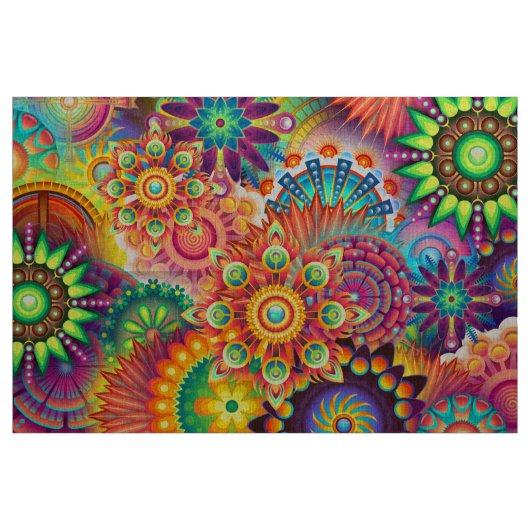 Funky Retro Pattern Abstract Bohemian Stof (Yard (91,4 cm))