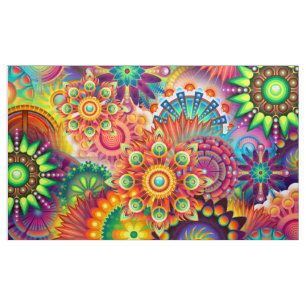 Funky Retro Pattern Abstract Bohemian Stof