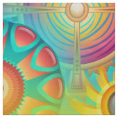 Funky Retro Pattern Abstract Bohemian Stof (Swatch)