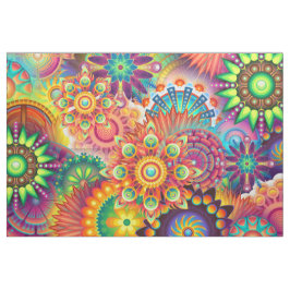 Funky Retro Pattern Abstract Bohemian Stof