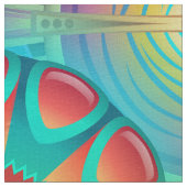 Funky Retro Pattern Abstract Bohemian Stof (Close Up)
