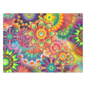 Funky Retro Pattern Abstract Bohemian Tafelkleed (Voorkant (Horizontaal))