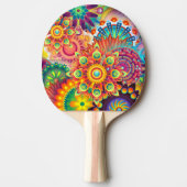Funky Retro Pattern Abstract Bohemian Tafeltennisbatje (Voorkant)