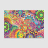 Funky Retro Pattern Abstract Bohemian Tissuepapier (Voorkant)