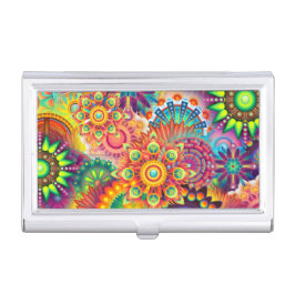 Funky Retro Pattern Abstract Bohemian Visitekaarthouder