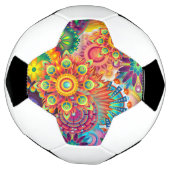 Funky Retro Pattern Abstract Bohemian Voetbal (Gedraaid)