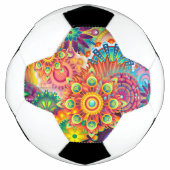 Funky Retro Pattern Abstract Bohemian Voetbal (Voorkant)