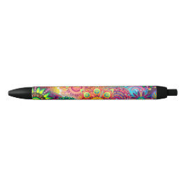 Funky Retro Pattern Abstract Bohemian Zwarte Inkt Pen