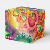 Funky Retro Pattern Abstracte Boho Bedankdoosjes (Achterkant)