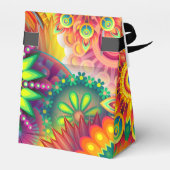 Funky Retro Pattern Abstracte Boho Bedankdoosjes (Achterkant)