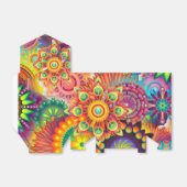 Funky Retro Pattern Abstracte Boho Bedankdoosjes (Uitgevouwen)