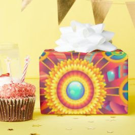 Funky Retro Pattern Abstracte Boho Cadeaupapier