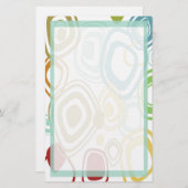 Funky Retro Pattern Stationery Briefpapier (Voorkant / Achterkant)