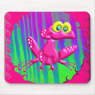 Funky Retro Peace Frog Muismat